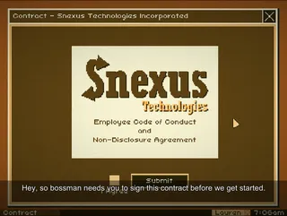 Signing the Snexus employee contract