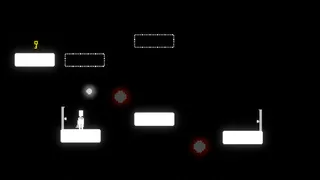Dodging hazards between glowing platforms